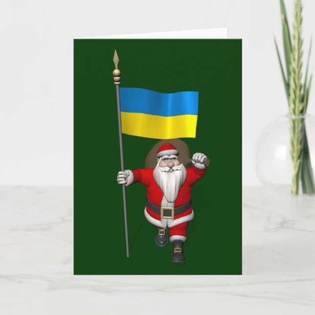 Jultomten med Ukrainas samtycke Helgkort (Framsida)