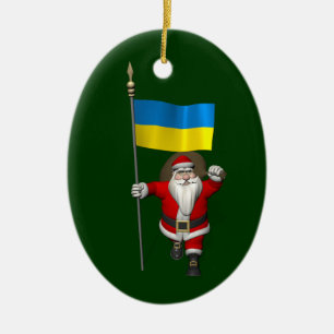 Jultomten med Ukrainas samtycke Julgransprydnad Keramik