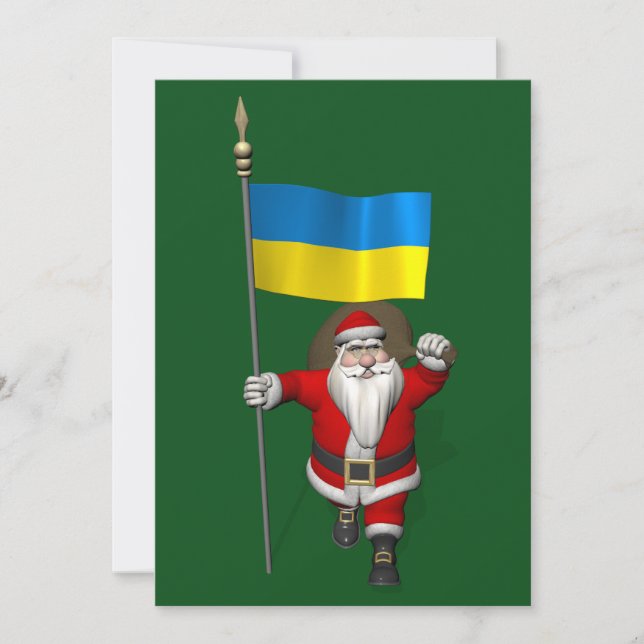Jultomten med Ukrainas utmärkelse Julkort (Framsida)