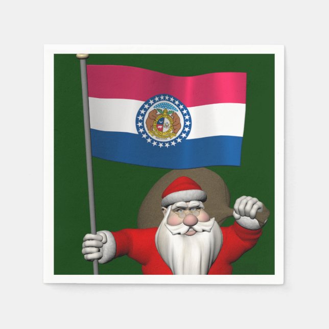 Jultomten med uppdrag av Missouri Pappersservett (Framsidan)