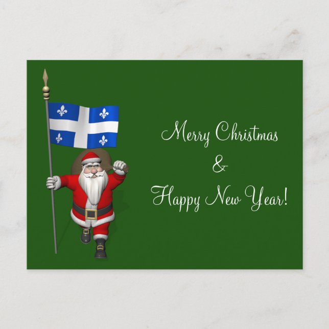 Jultomten med uppdrag av Quebec Helg Vykort (Framsida)