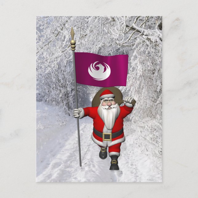 Jultomten med utformning av Phoenix Helg Vykort (Framsida)