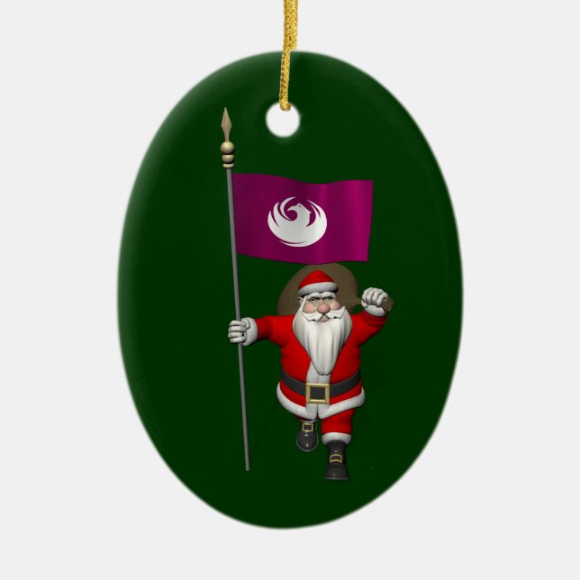Jultomten med utformning av Phoenix Julgransprydnad Keramik (Framsidan)