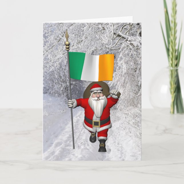 Jultomten med utmärkelse för Irland Helgkort (Framsida)
