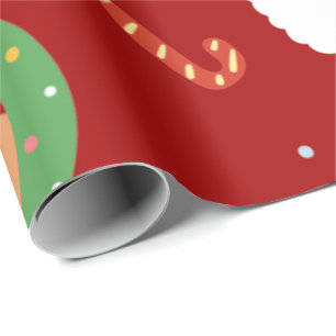 Jultomten med vänner och Polkagrisar Presentpapper