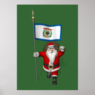 Jultomten med Väster Virginia Poster