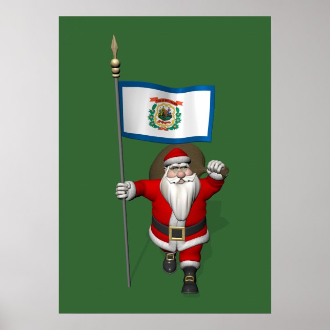 Jultomten med Väster Virginia Poster (Framsidan)