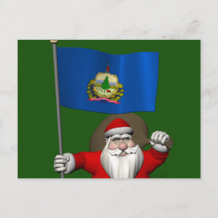 Jultomten med Vermont Helg Vykort