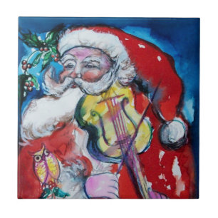 JULTOMTEN MED VIOLIN KAKELPLATTA