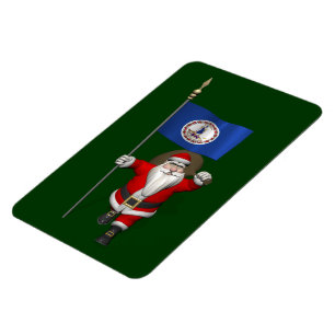 Jultomten med Virginias tecken Magnet