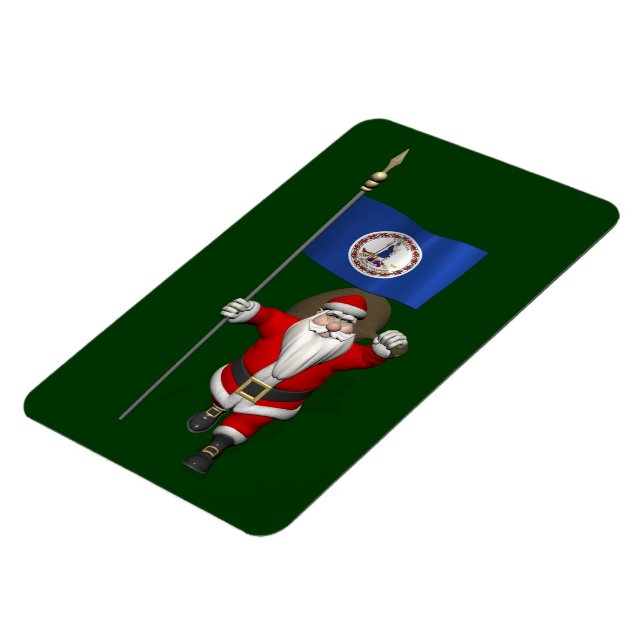 Jultomten med Virginias tecken Magnet (Vänstra Sidan)