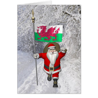 Jultomten med Wales avsikt Hälsningskort