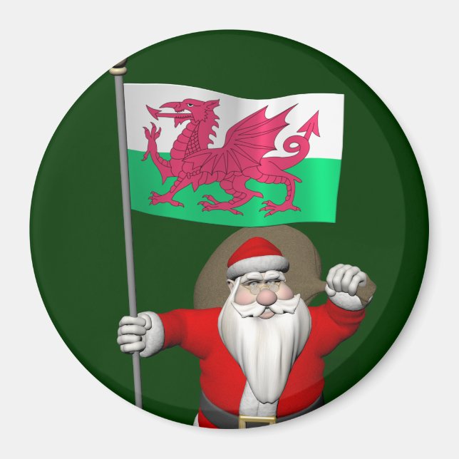 Jultomten med Wales avsikt Magnet (Framsidan)