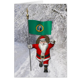 Jultomten med Washington Hälsningskort