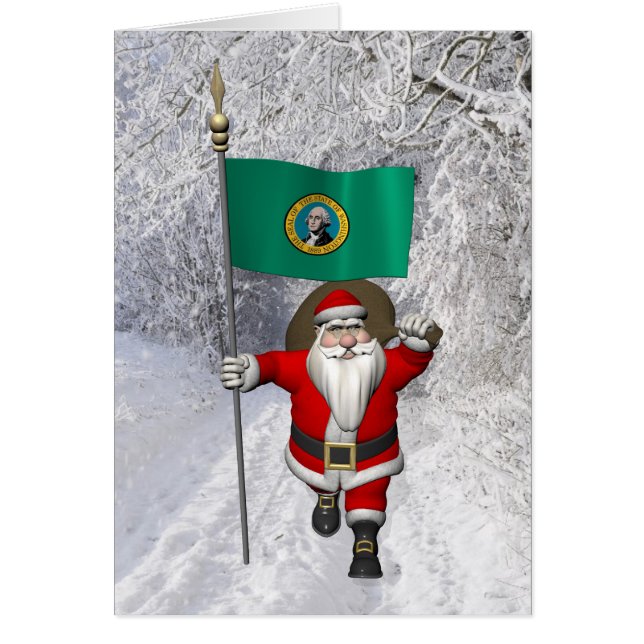 Jultomten med Washington Hälsningskort (Framsidan)