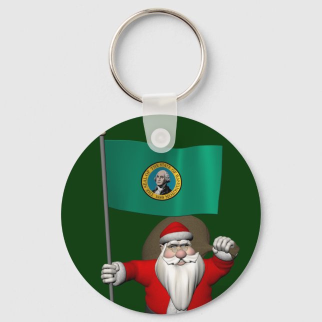Jultomten med Washington Nyckelring (Framsida)