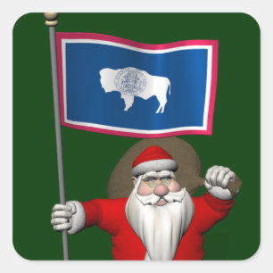 Jultomten med Wyoming som förevändning Klistermärke