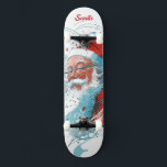 Jultomten Mini Skateboard Bräda 18,5 Cm<br><div class="desc">Den här julskateboard visar en illustration av Santa Clauss. Du kan anpassa standardtexten "Tomt".</div>