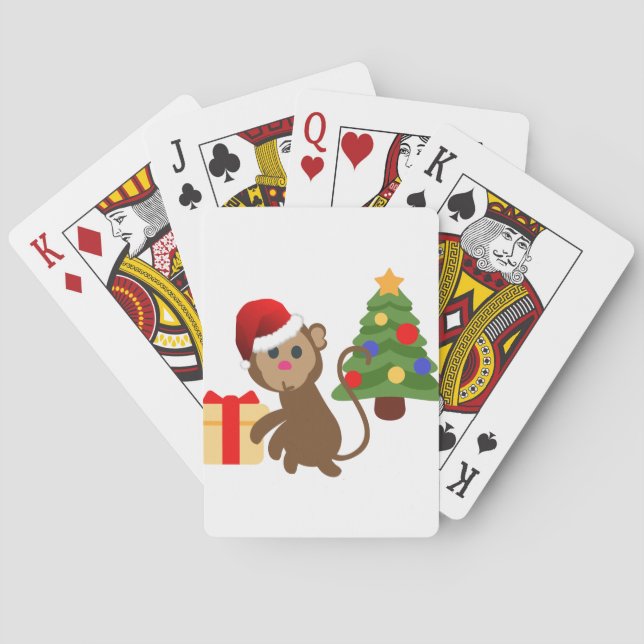 jultomten monkey emoji spelkort (Baksidan)