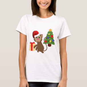 jultomten monkey emoji t shirt