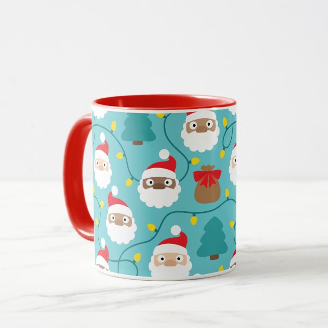 Jultomten Mönster Mugg (Framsida vänster)