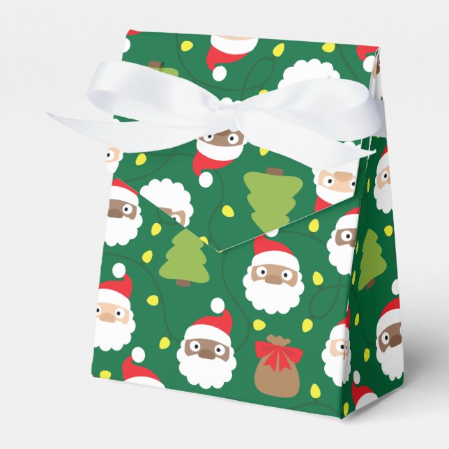 Jultomten Mönster Presentaskar (Framsidan Sidan)