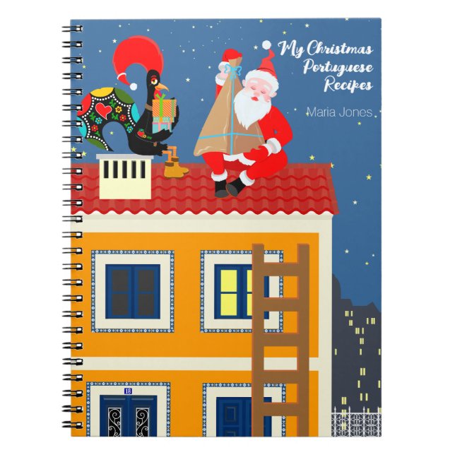 Jultomten möter det portugisiska Tupp Anteckningsbok (Framsidan)