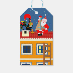Jultomten möter det portugisiska Tupp Presentetikett