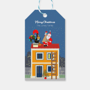 Jultomten möter det portugisiska Tupp Presentetikett