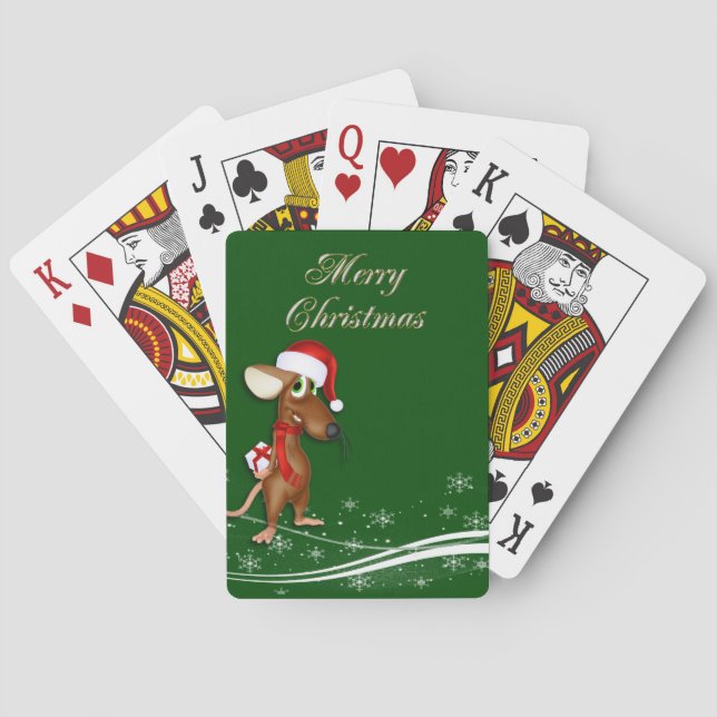 Jultomten Mouse jul Spel Kort (Baksidan)