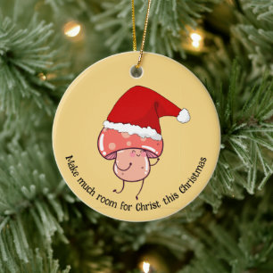 jultomten Mushroom Julgransprydnad Keramik