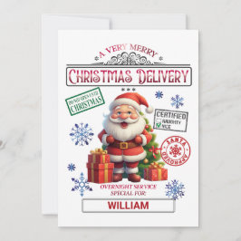 Jultomten Naughty eller Nice Anpassningsbar jul Julkort