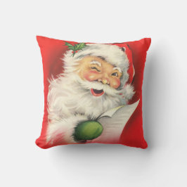 Jultomten Naughty Nice List Vintage jul Kudde