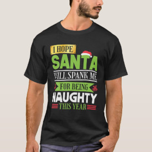 Jultomten Naughty Spank T Shirt