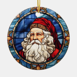 Jultomten nedfläckad, stil julgransprydnad keramik