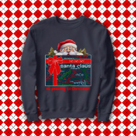 Jultomten No Peeking Til jul Ord Cloud T Shirt