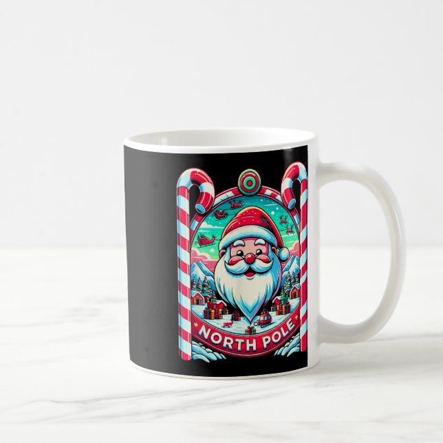 Jultomten North Pole God jul Festive Xma Kaffemugg (Höger)