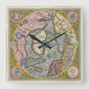 Jultomten North Pole Karta, 1595 av Mercators Fyrkantig Klocka