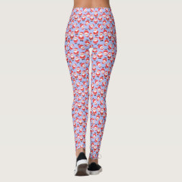 Jultomten Novelty Pastel Blue Party Leggings