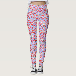 Jultomten Novelty Pastel Blue Party Leggings