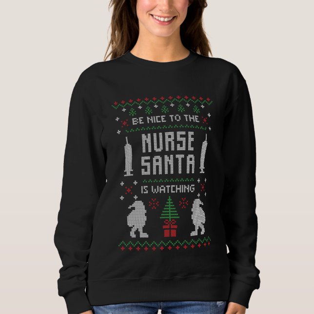 Jultomten Nurse ful sweatshirt T Shirt (Framsida)