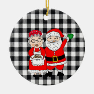 Jultomten och Elf Buffalo Play Julgransprydnad Keramik