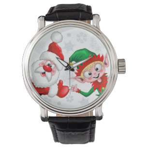 Jultomten och Elf-jultomten Tumber upp Armbandsur