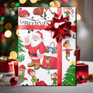 jultomten och Elves på julen Kväll - tro Presentpapper