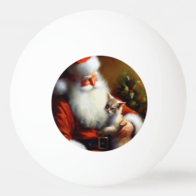 Jultomten och en katt (3) pingisboll (Framsidan)