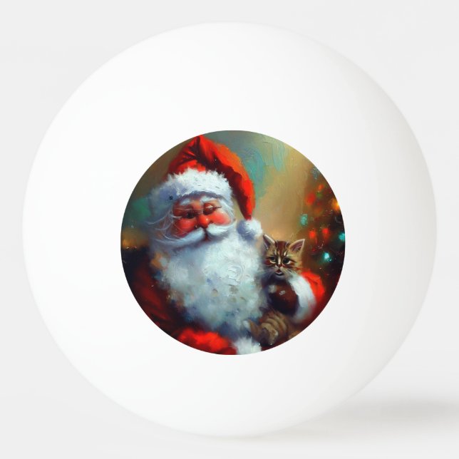 Jultomten och en katt (4) pingisboll (Framsidan)