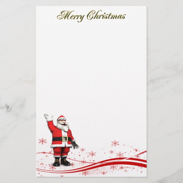Jultomten och God jul jul Brevpapper (Framsida)