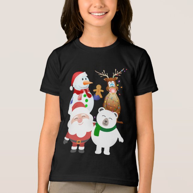 Jultomten och God jul T Shirt (Framsida)