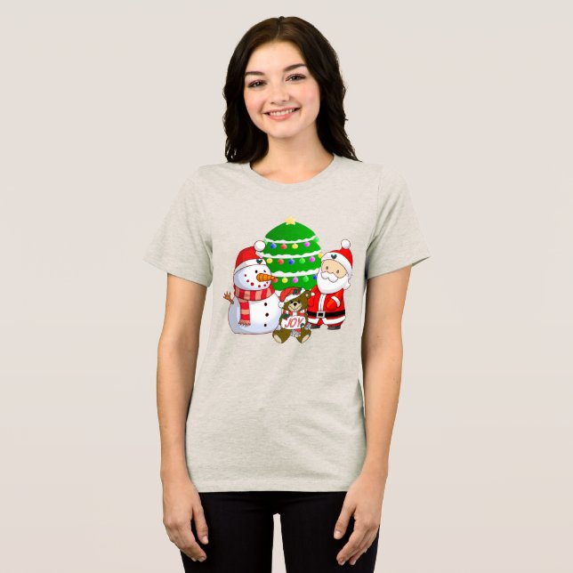 Jultomten och God jul T Shirt (Framsida Full)