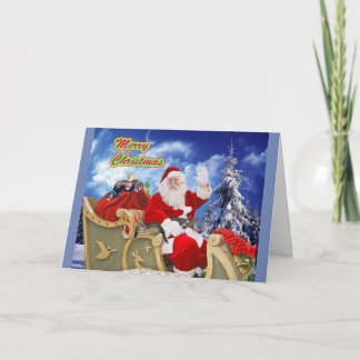 Jultomten och hans julkort helgkort